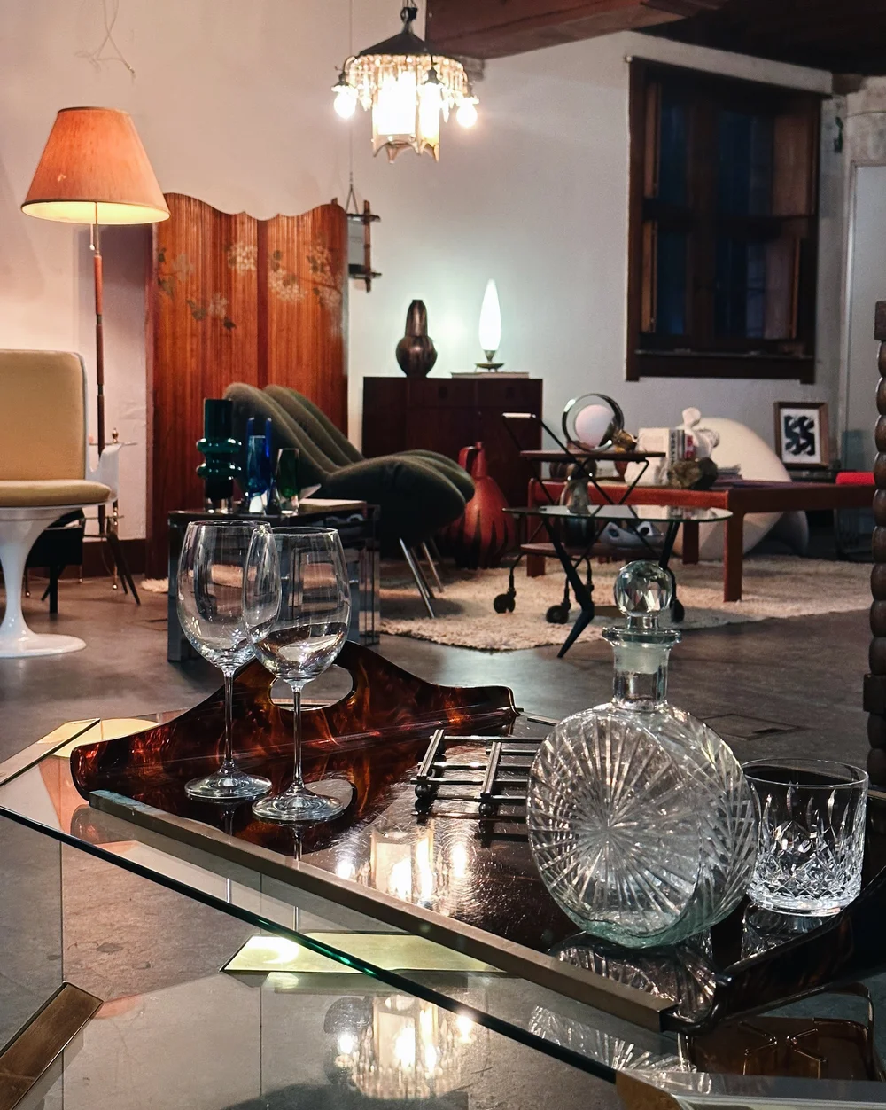 1960's faux-tortoiseshell serving tray — ANTWERP STUDIO